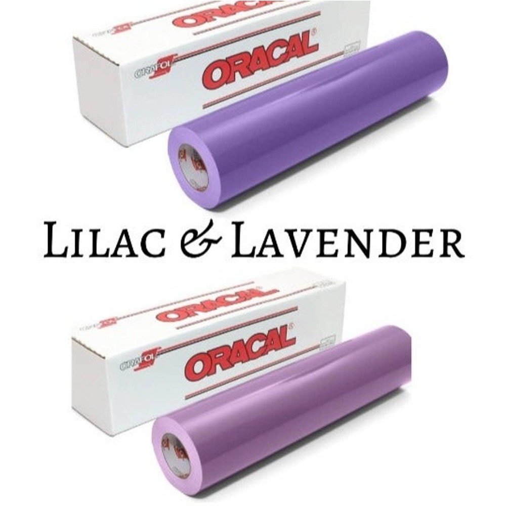 2 Pack 12"x 1 Yard Oracal 651 LILAC & LAVENDER Cricut Craft Vinyl Sign Decals